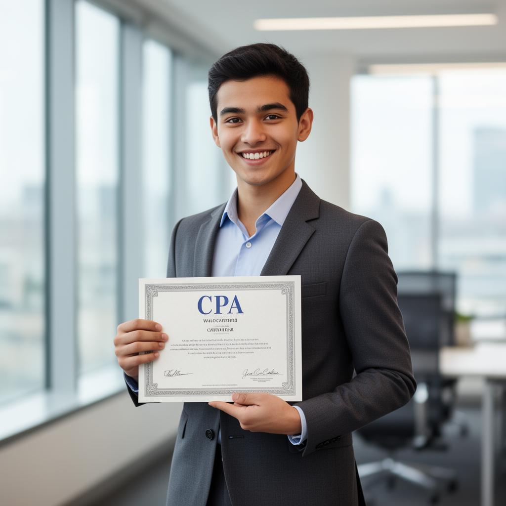 CPA candidate celebrating success
